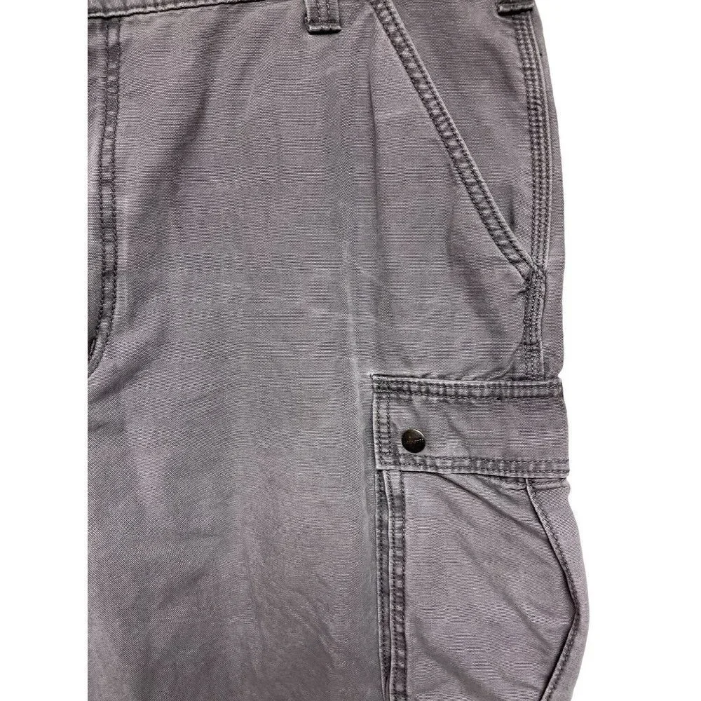 Carhartt Relaxed Fit Grey Cargo Denim Jean Shorts Men's Size 42